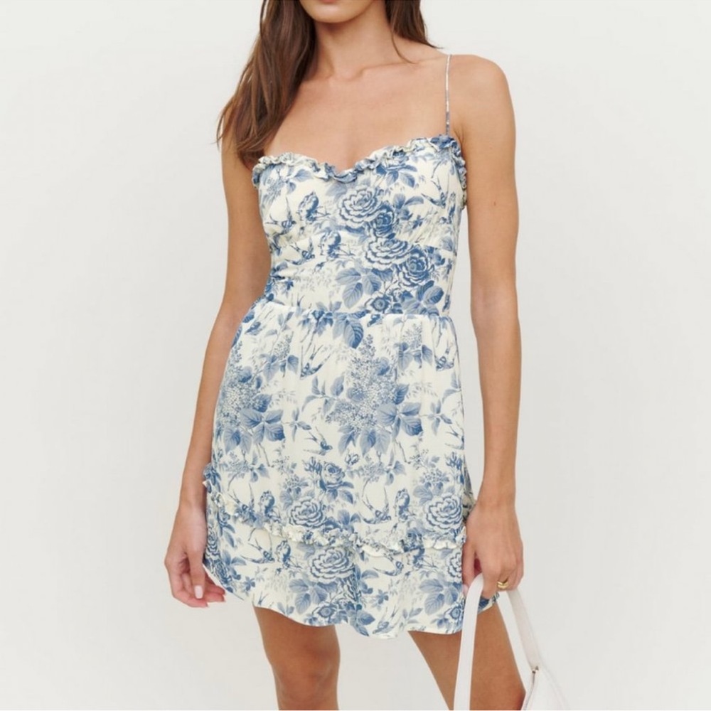 Reformation Marin Mini Dress in Pompadour Floral